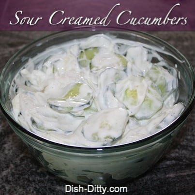 Sour Creamed Cucumbers