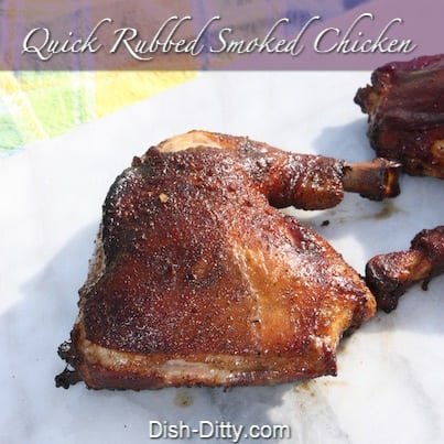 Quick Rubbed Smoked Chicken by Dish Ditty