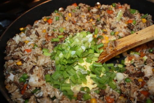 Chinese Beef Fried Rice Recipe - Dish Ditty