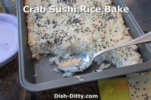 Crab Sushi Rice Bake by Dish Ditty