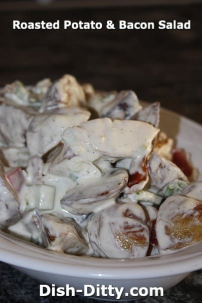 Roasted Potato & Bacon Salad Recipe by Dish Ditty