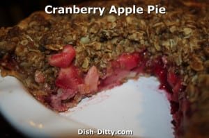 Cranberry Apple Pie by Dish Ditty