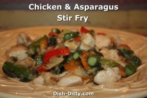 Chicken & Asparagus Stir Fry by Dish Ditty Recipes