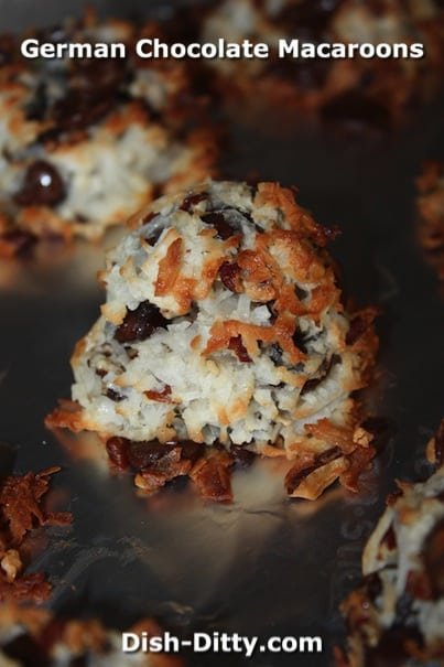 German Chocolate Macaroons by Dish Ditty Recipes