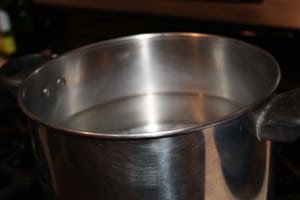 Start a pot of water to boil