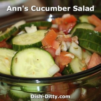 Ann's Cucumber Salad Recipe - Dish Ditty