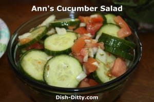 Ann's Cucumber Salad by Dish Ditty Recipes