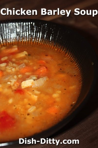 Chicken Barley Soup by Dish Ditty Recipes