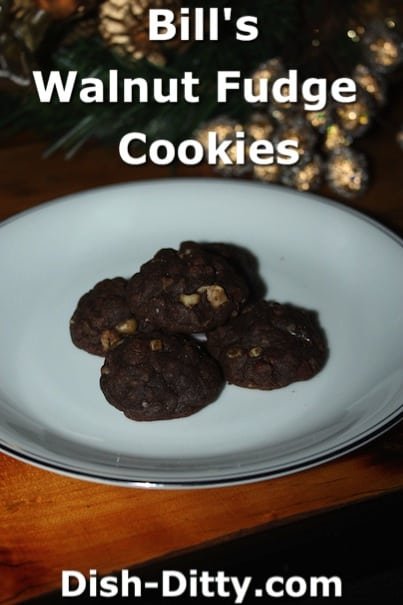 Bill's Walnut Fudge Cookies by Dish Ditty Recipes