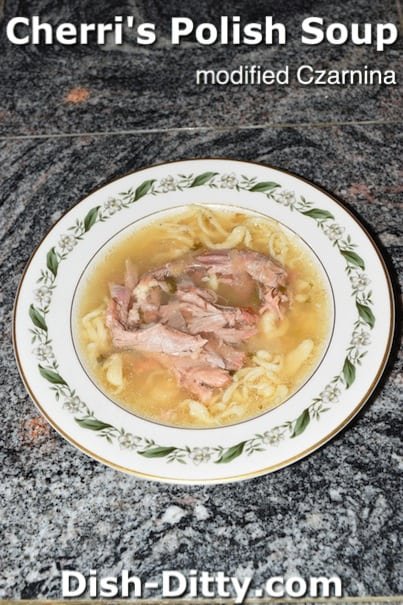 Cherri's Polish Soup (modified Czarnina) by Dish Ditty Recipes