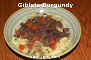 Giblets Burgundy by Dish Ditty Recipe