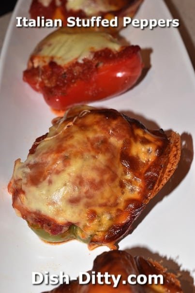 Italian Sausage Stuffed Peppers by Dish Ditty Recipes