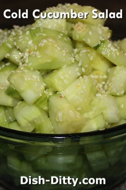 Cold Cucumber Salad Recipe by Dish Ditty Recipes