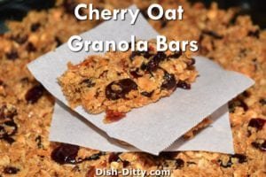 Cherry Oat Granola Bars Recipe by Dish Ditty Recipes