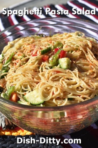 Spaghetti Pasta Salad Recipe by Dish Ditty Recipes