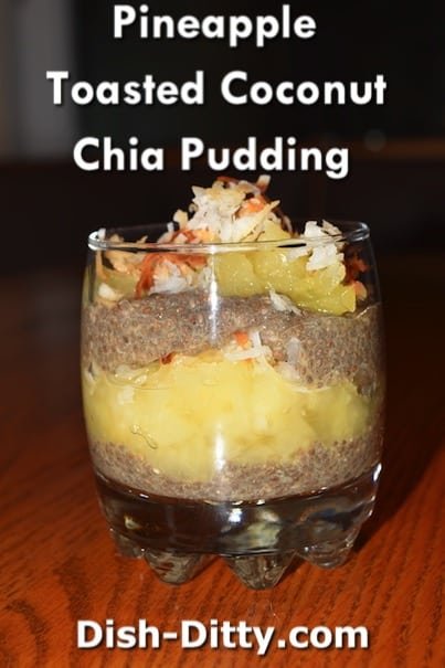 Pineapple Toasted Coconut Chia Pudding Recipe by Dish Ditty Recipes