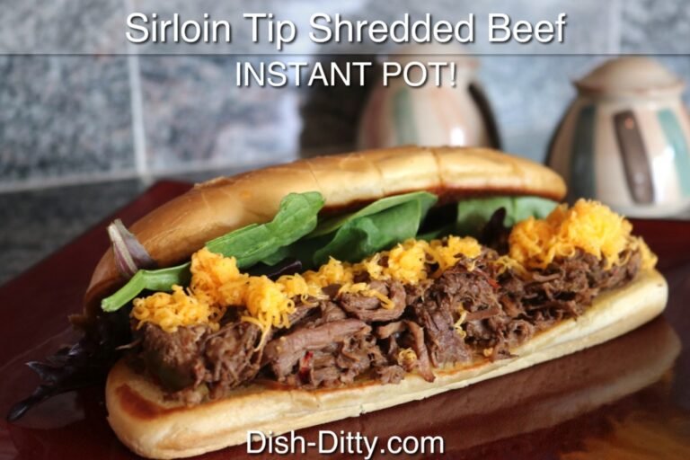 Instant Pot Sirloin Tip Shredded Beef Recipe by Dish Ditty Recipes
